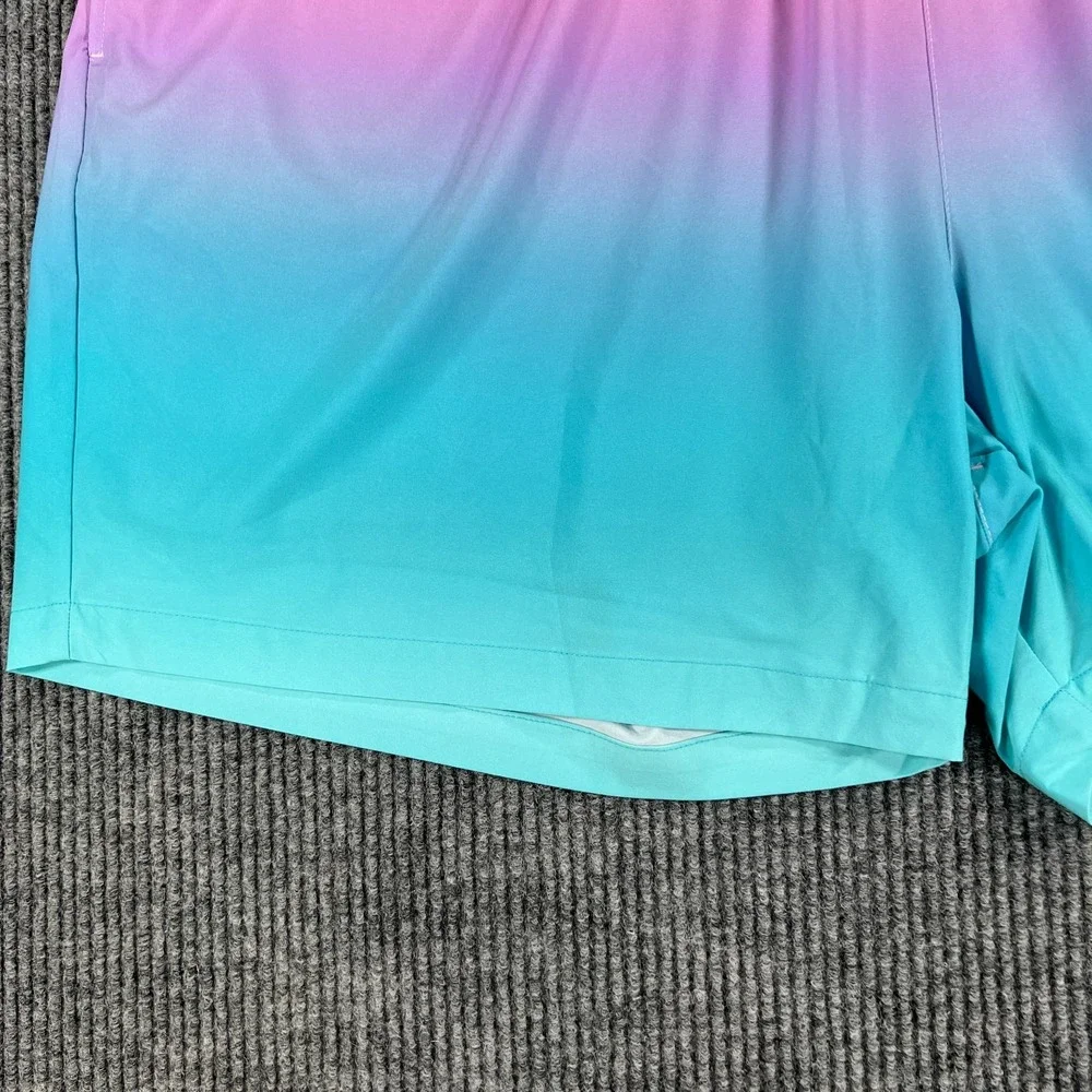 Caribbean Swim Shorts Mens 3XB Big Blue Pink Lined Ocean Beach Pool New